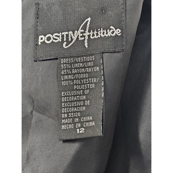 Floral Sequined Sheath Dress SIZE 12 Spring Floral Linen/Rayon Embellished - Picture 7 of 8